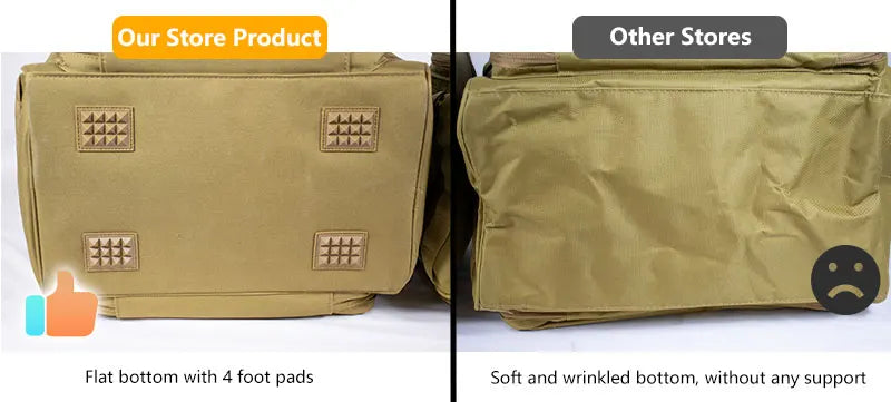 Tactical Range Bag Army Style Military Hunting Accessories Storage Pack Anti Slip Feet Magazine Case Extra Pockets for Shooting