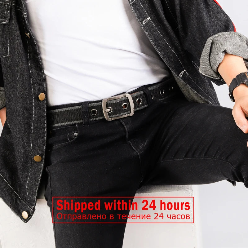 MEDYLA Canvas Belt Outdoor Tactical Belt Unisex High Quality Canvas Belts for Jeans Male Luxury Casual Straps Ceintures