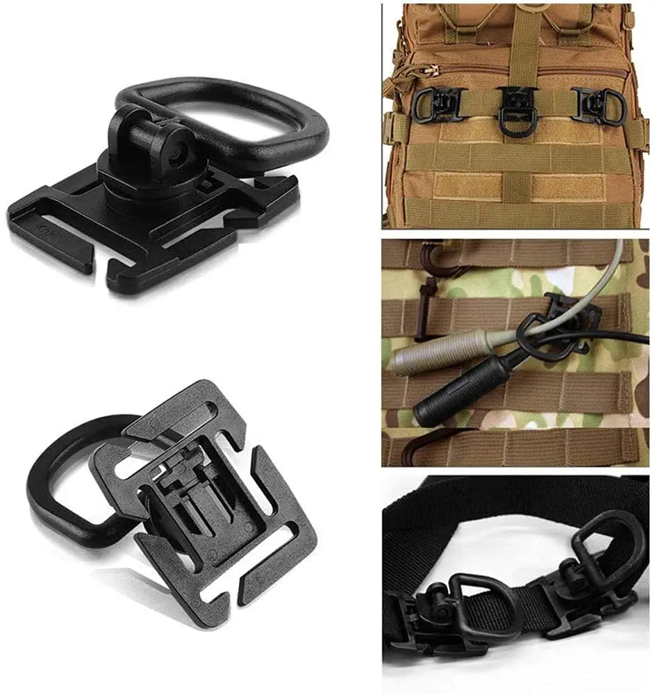 Molle Accessories Kit of 44 Attachments for Tactical Backpack Belt Vest Molle Bags D-Ring Locking Gear Clip for 1“ Webbing Strap