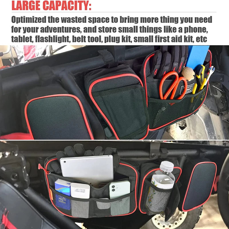 UTV X3 Maverick Side Storage Door Bag Front Upper Door Bags Knee Pad Car Organizer Fits For Can Am Maverick X3 XDS Turbo R