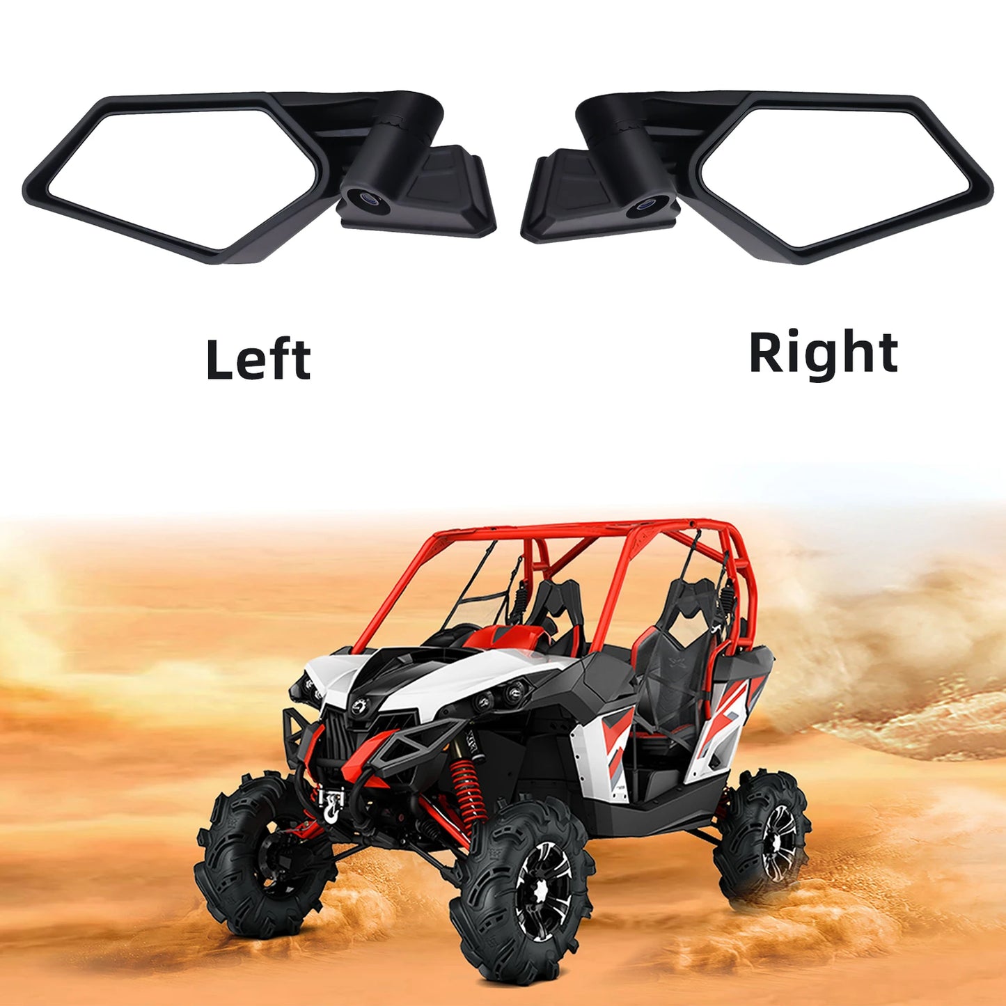 1 Pair Mirror for Maverick X3 Side Mirror Rear View Racing Style for Can Am for Maverick X3 XRS XDS MAX Off-road 2017 2018 -2023