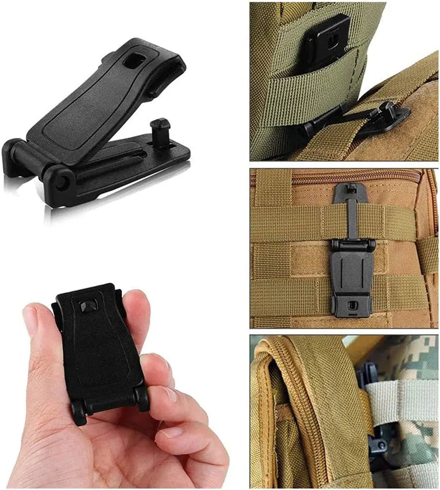 Molle Accessories Kit of 44 Attachments for Tactical Backpack Belt Vest Molle Bags D-Ring Locking Gear Clip for 1“ Webbing Strap