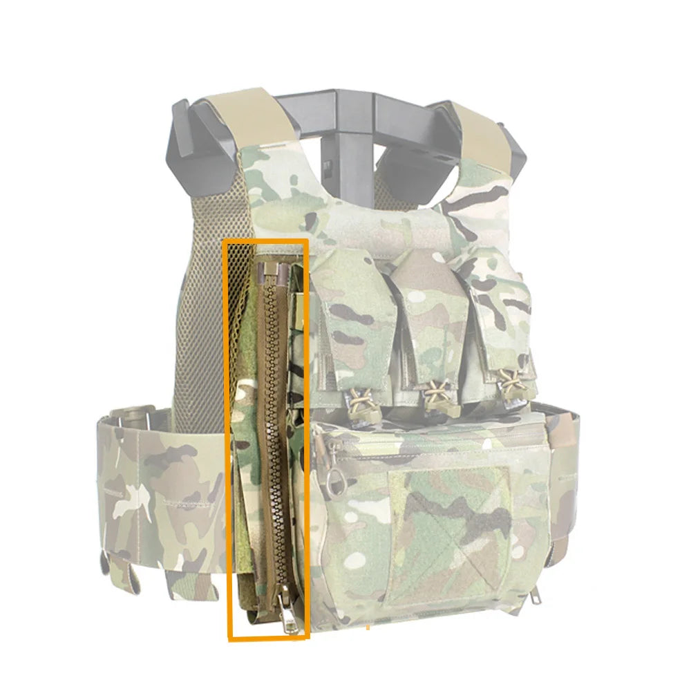 Tactical MOLLE Back Panel Zipper Adapter FCPC Back Pocket Zipper For Hunting Vest FCSK 3.0 Backpack Zipper Accessories