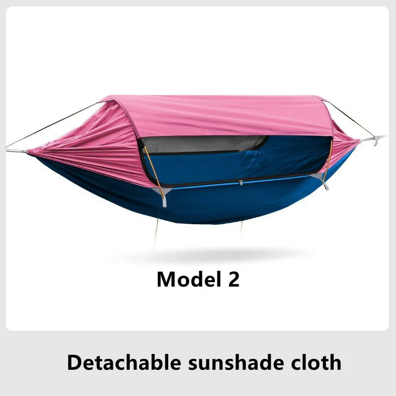 Model 2.0 Traveler hammock Outdoor anti roll and anti mosquito hammock Double person sunshade camping hammock with mosquito net