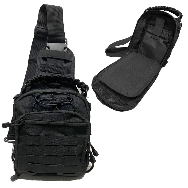 Tactical Gun Bag Shoulder Bag Concealed Gun Carry Storage Bag Pistol Holster Crossbody Chest Bag Outdoor Hiking Hunting Bag