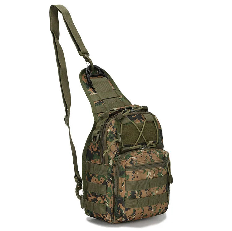 Outdoor Tactical Chest Bags Men's Small Chest Bag Cycling Shoulder Bag Army Camouflage Climbing Portable Messenger Bag 600D Wate