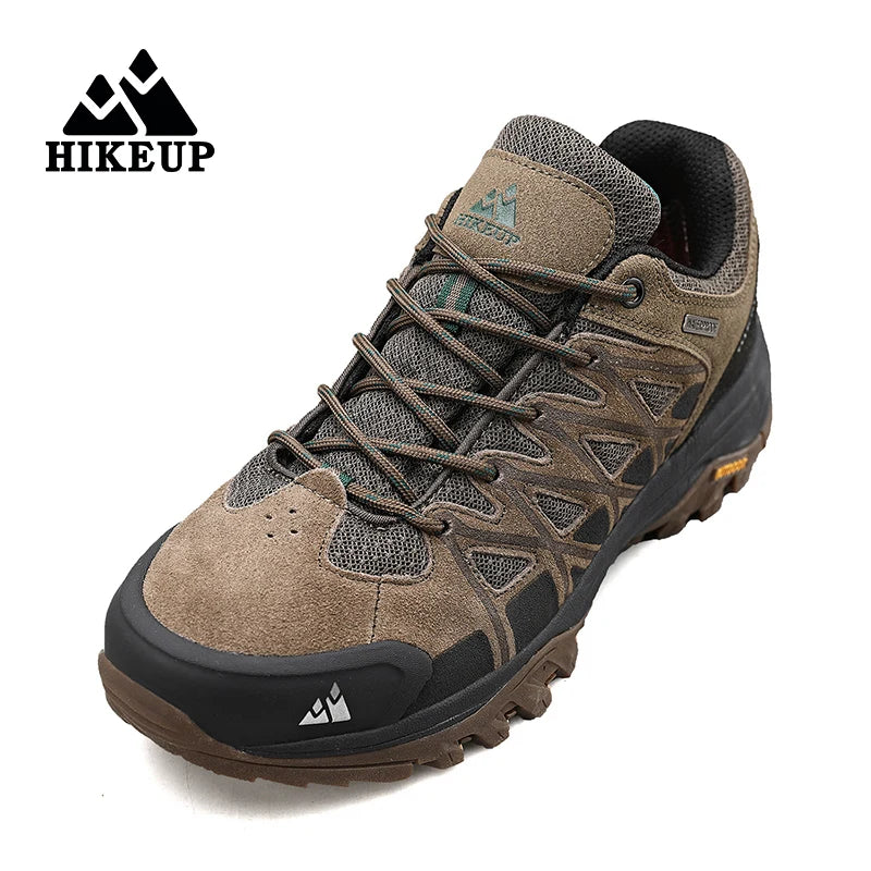 HIKEUP New Arrival Mens Hiking Shoes Breathable Lace Up Trekking Male Cushioning Outdoor Climbing Tourism Sneakers for Men