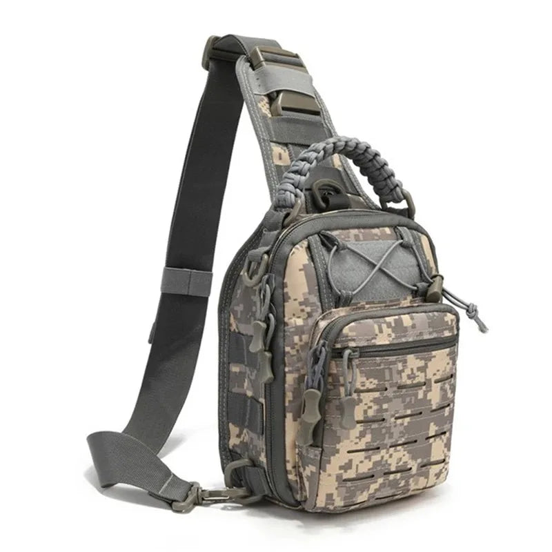 Men's Outdoor Chest Bag Tactical Shoulder Bag Sling Backpack 900D Oxford Mountain Camping Fishing Trekking Molle Mi