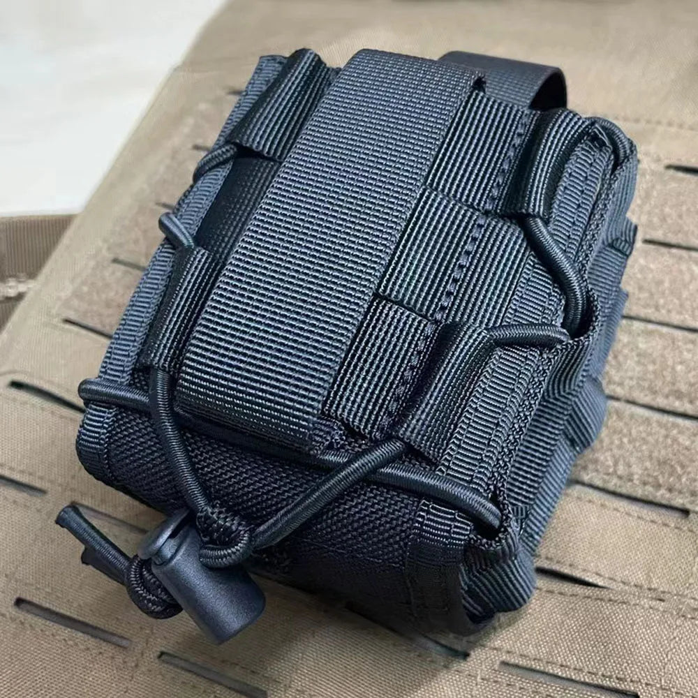 Portable Molle System Nylon Handcuffs Open Top Universal Handcuff Frame Wear-Resistant Handcuff Leather Sleeve Waist Bag