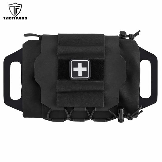 Tactical IFAK Pouch Two Piece System Medical First Aid Pouch Med Roll Carrier Hypalon Handle Outdoor Sport Hiking Hunting Bag