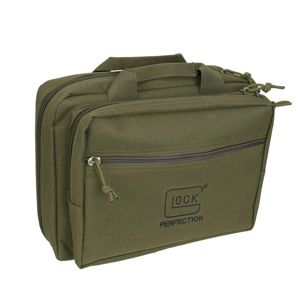 Tactical Glock Single Pistol Gun Case Carrying Bag Portable Padding Protection Dual Handgun Hunting Bag