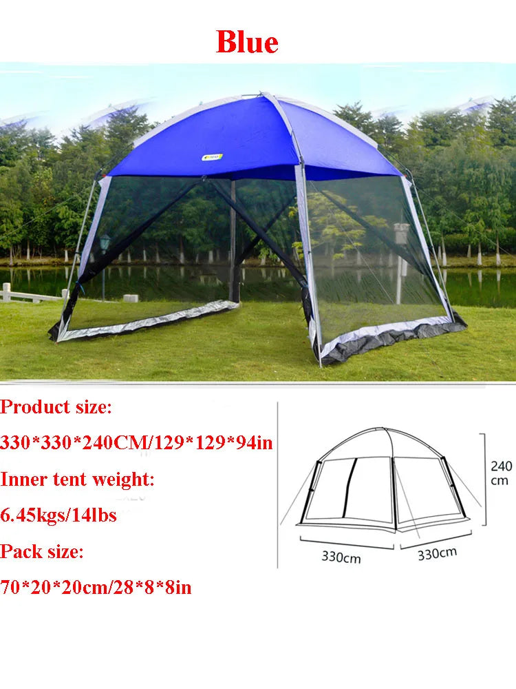 Oxford+Mesh Canopy Outdoor Sunscreen Anti-mosquito Tent Picnic Fishing Pergola UV Protection Sunshelter Large Space Party Tour