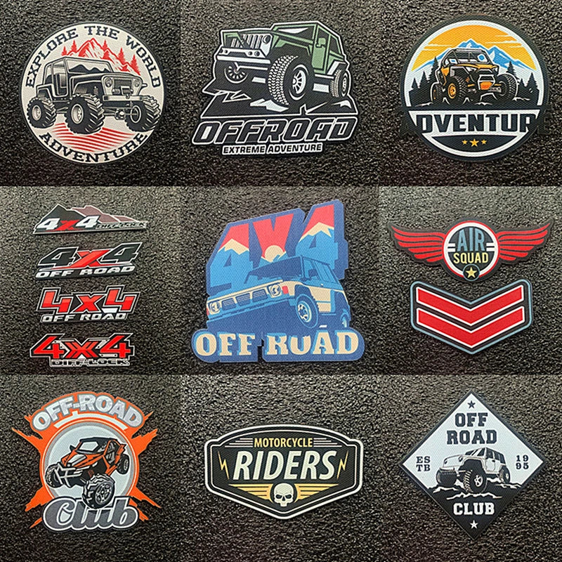 Off-Road Vehicle Series MOUNTAINS ADVENTURE OVERLAND EXPLORE THE WORLD OFF ROAD Badge For Clothing Bag DIY Decoration 18 Style