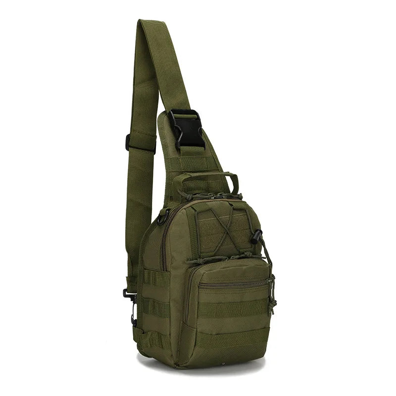 Outdoor Tactical Chest Bags Men's Small Chest Bag Cycling Shoulder Bag Army Camouflage Climbing Portable Messenger Bag 600D Wate