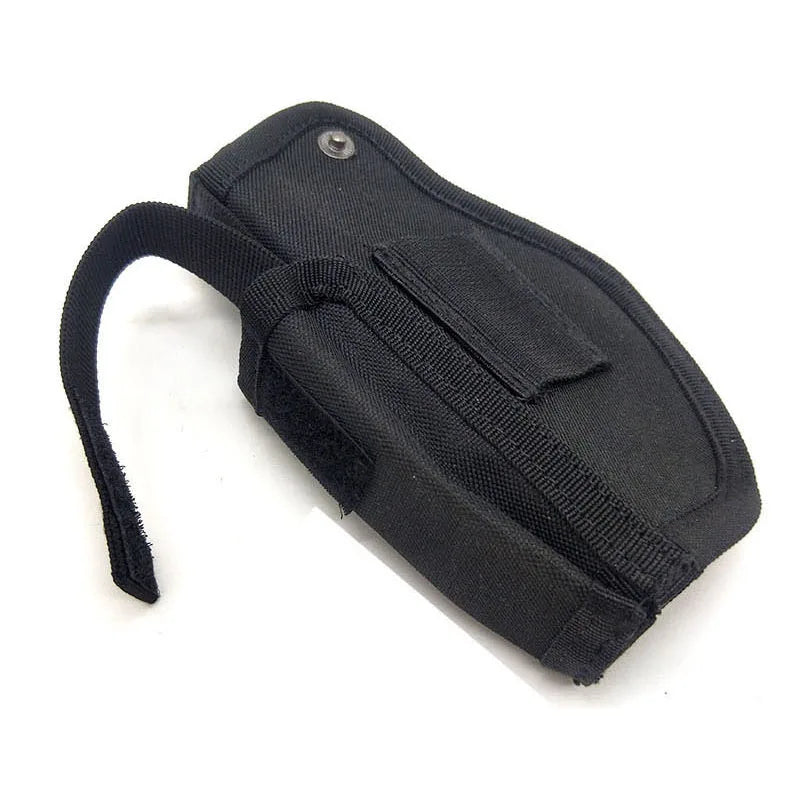 Molle Right Left Interchangeable Tactical Pistol Hand Gun Holster Hunting Black Magazine Slot Holder bag