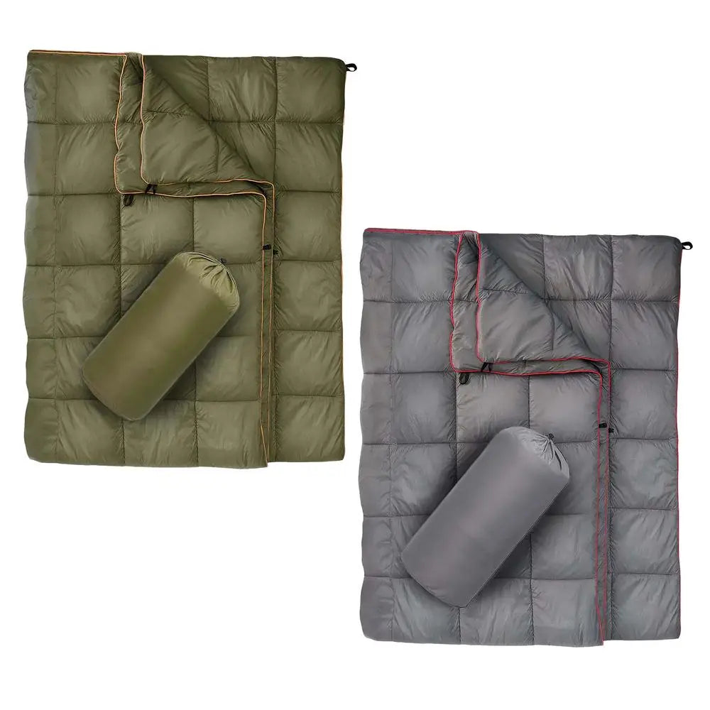 Winter Down Camping Quilt Indoor Outdoor Camping Blanket Packable Camping Quilt Portable Thermal Down Blanket For Travel Hiking