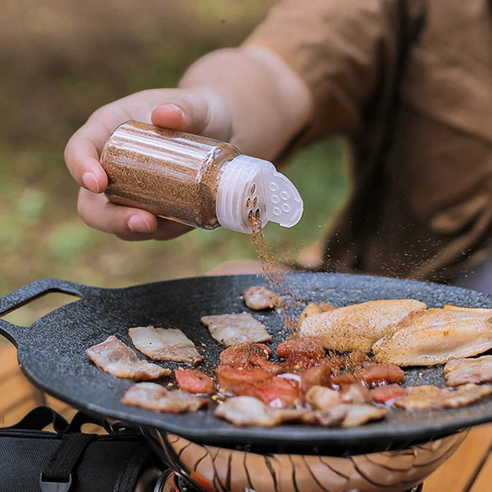 Seasoning Bottle Set Storage Bag Large Capacity Camping Seasoning Dispenser Set Condiment Jars Organizer for Picnic Camping BBQ