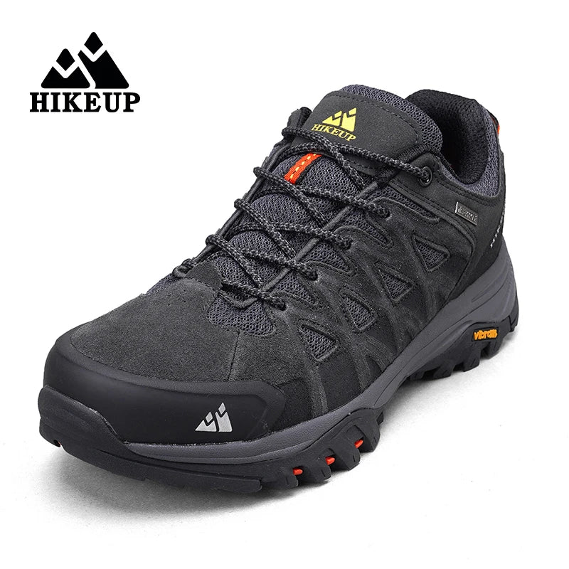 HIKEUP New Arrival Mens Hiking Shoes Breathable Lace Up Trekking Male Cushioning Outdoor Climbing Tourism Sneakers for Men