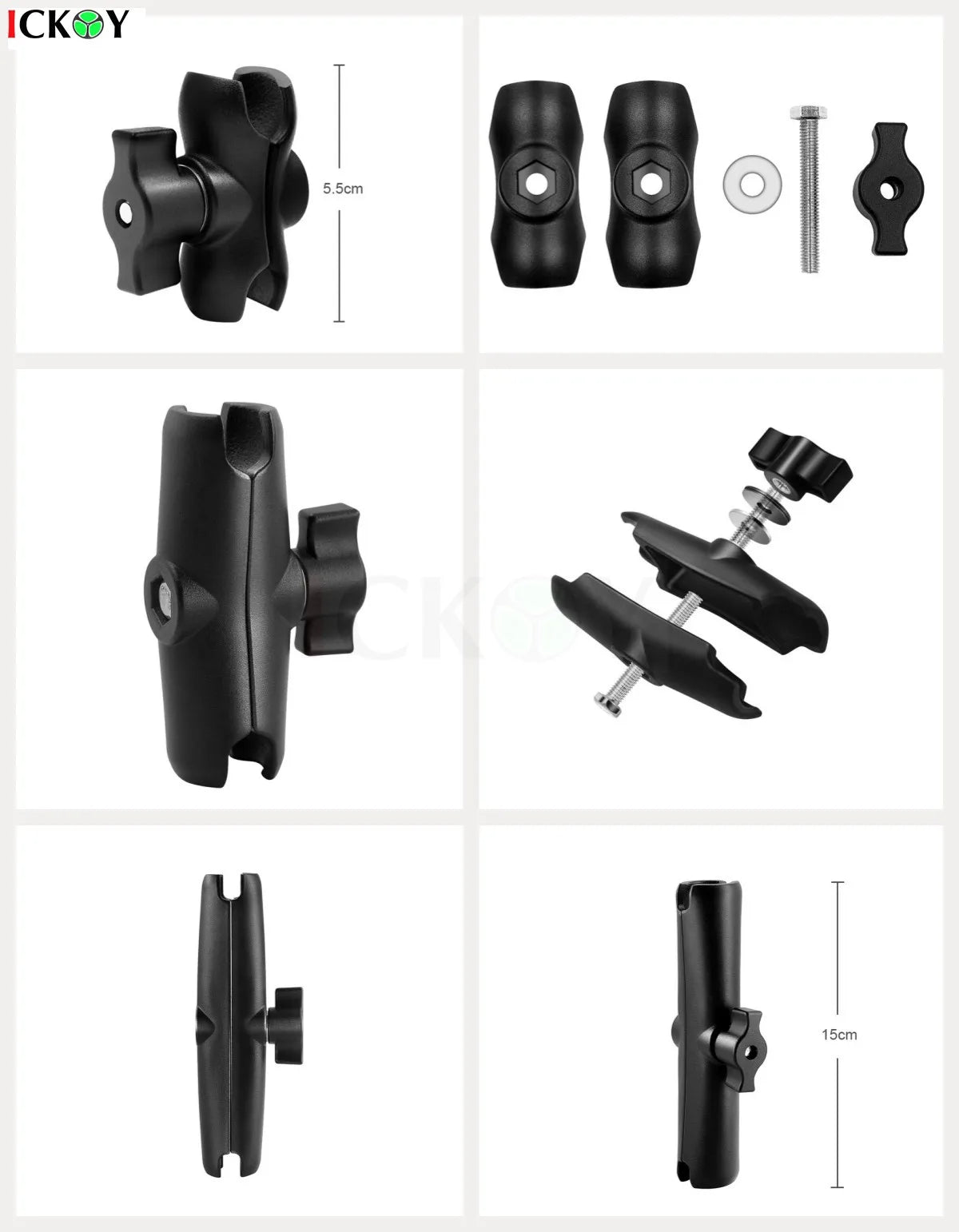 U-bolt Handlebar Mount KIT + Square Plate Bracket for Garmin Montana 750i 700 750 700i 680 650 Zumo XT GPSMAP 276Cx Overlander