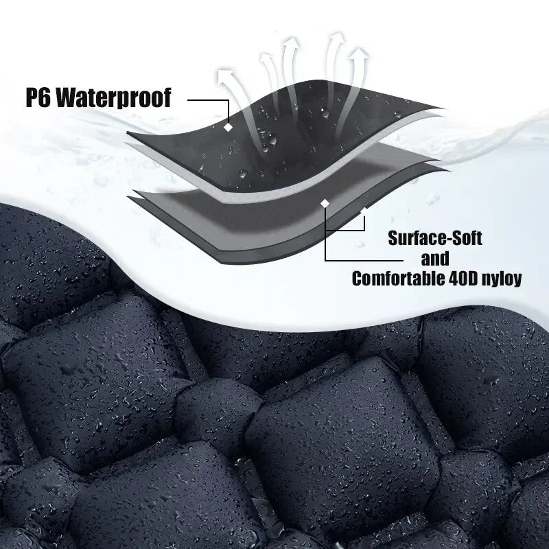 Outdoor Thicken Camping Mattress Ultralight Self-inflating Air Mattress Built-in Inflator Pump For Travel Hiking Fishing