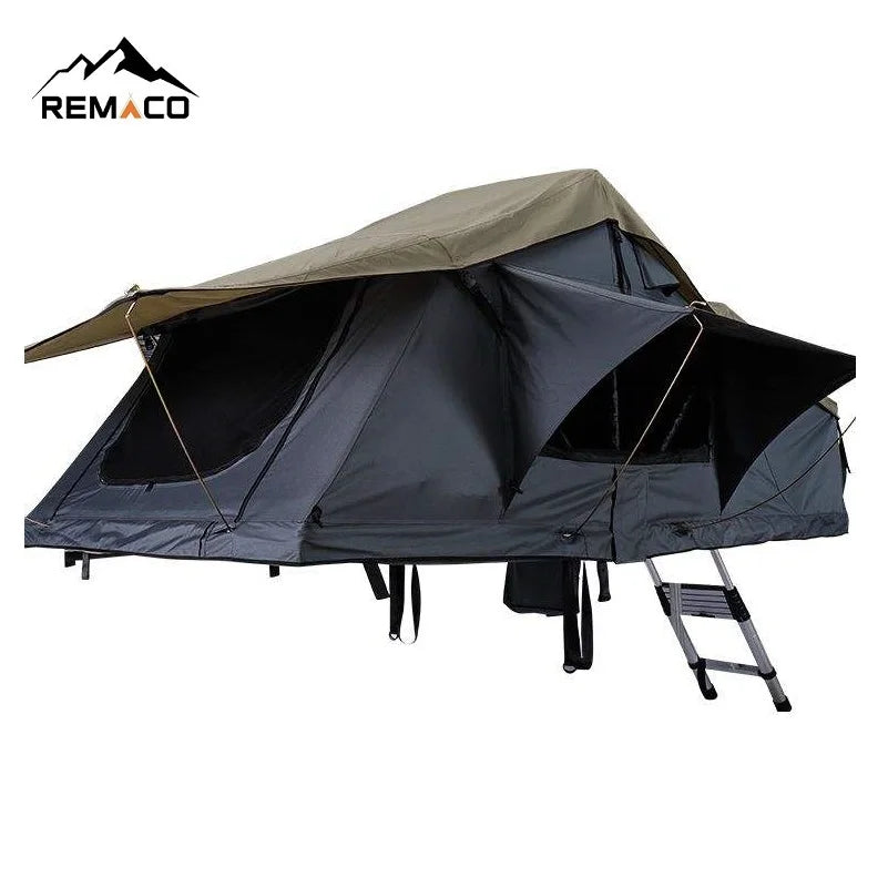 Remaco Hot Sale Outdoor Camping 4 5 Person Expanded SUV Overland Extension Rooftop Tent Car Soft Shell Roof Top Tent