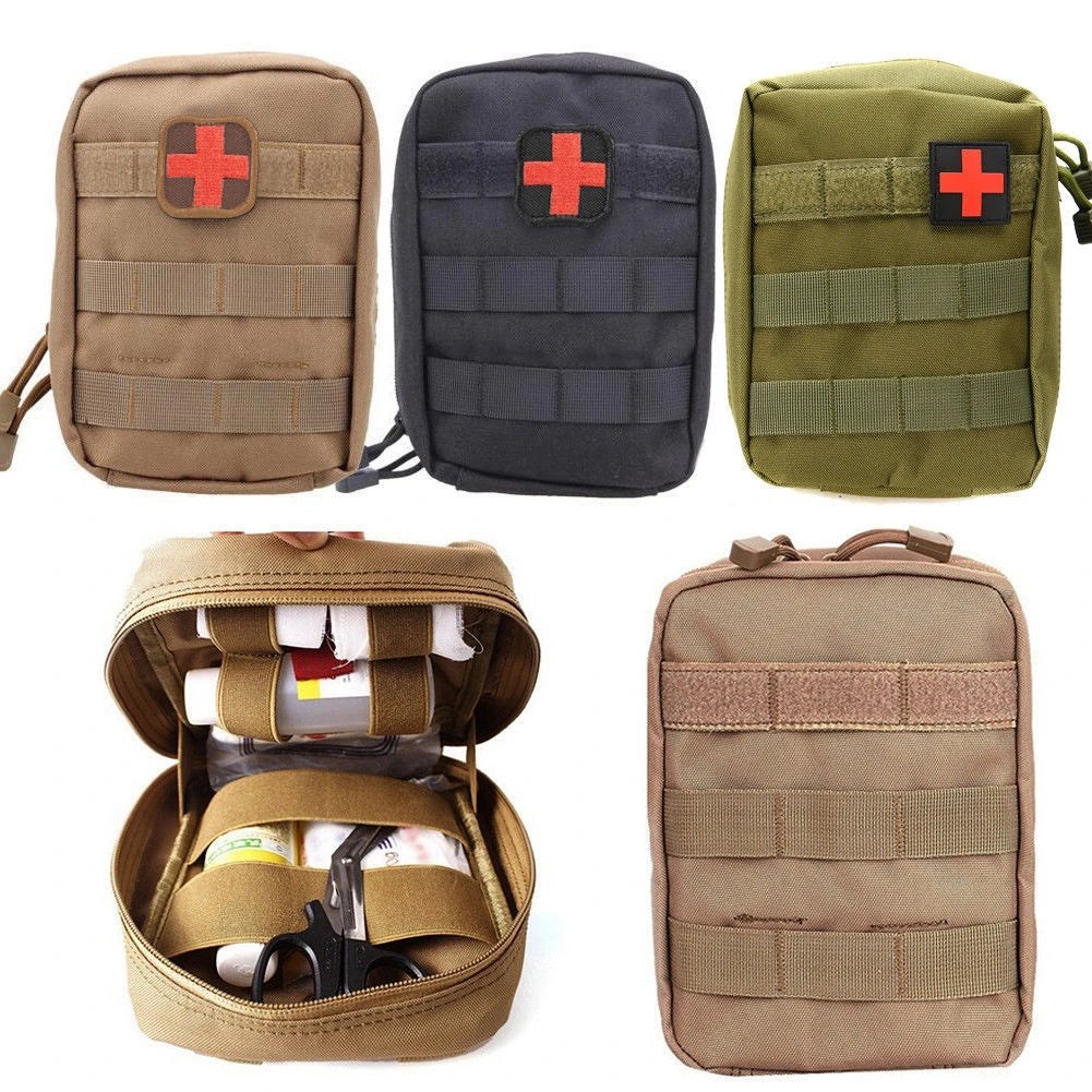 Military Molle EDC Pouch Tactical First Aid Kit Medical Bag Emergency Tool Camping Survival IFAK Bag Hunting Accessories Pack