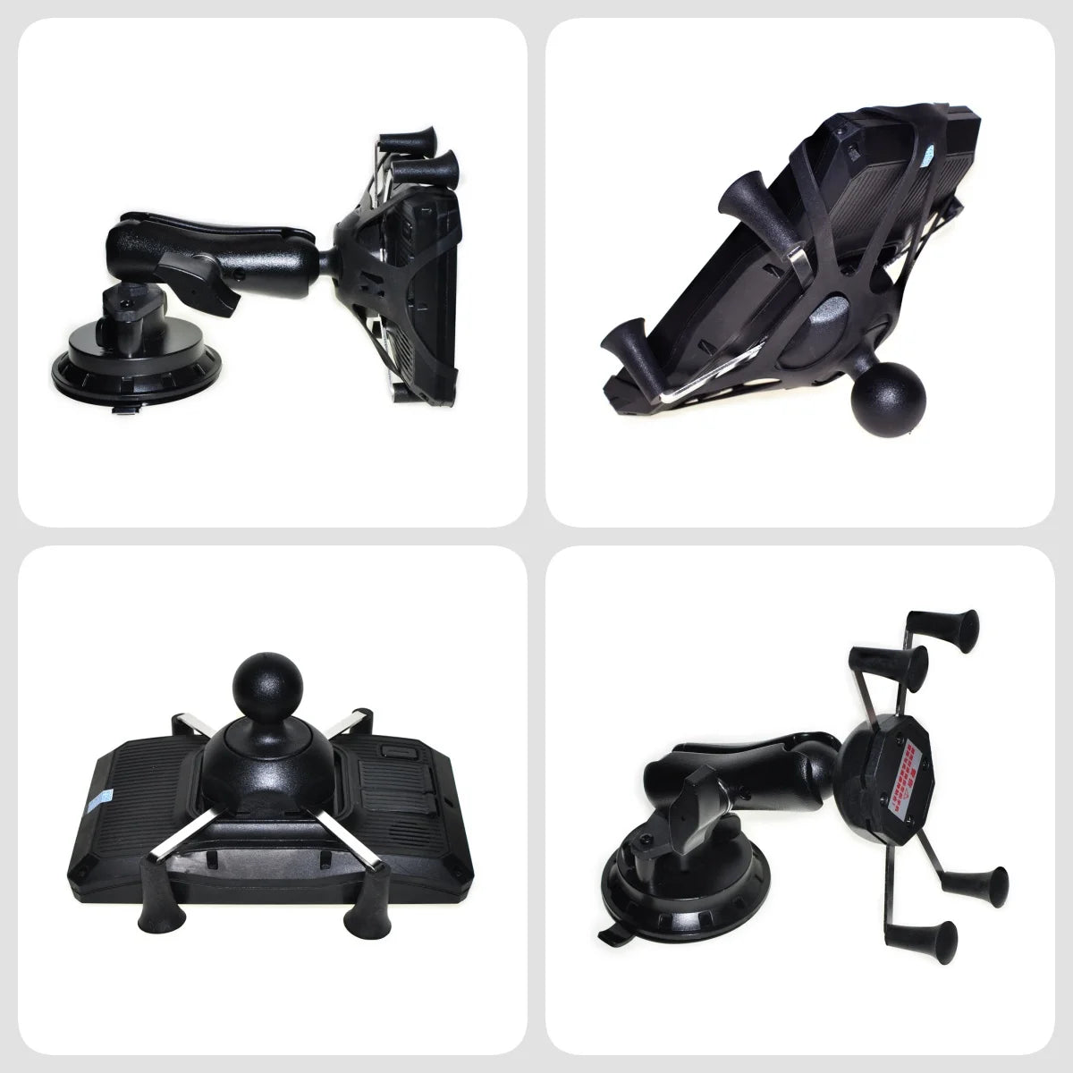 X-Grip Mount +RAM Mounts B Size Double Socket Arm +Suction Car Cup Windshield for Garmin ZUMO XT XT2 Overlander Tread-Powersport