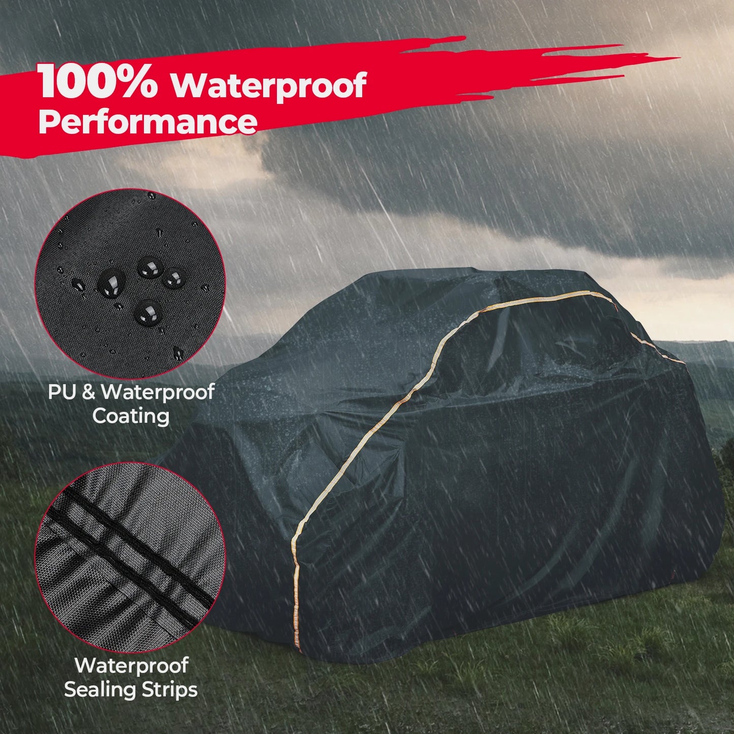 2 Doors UTV 210D Oxford Cloth Protect Utility Vehicle Storage Cover from Rain Dirt Rays-Reflective for Can Am Maverick X3