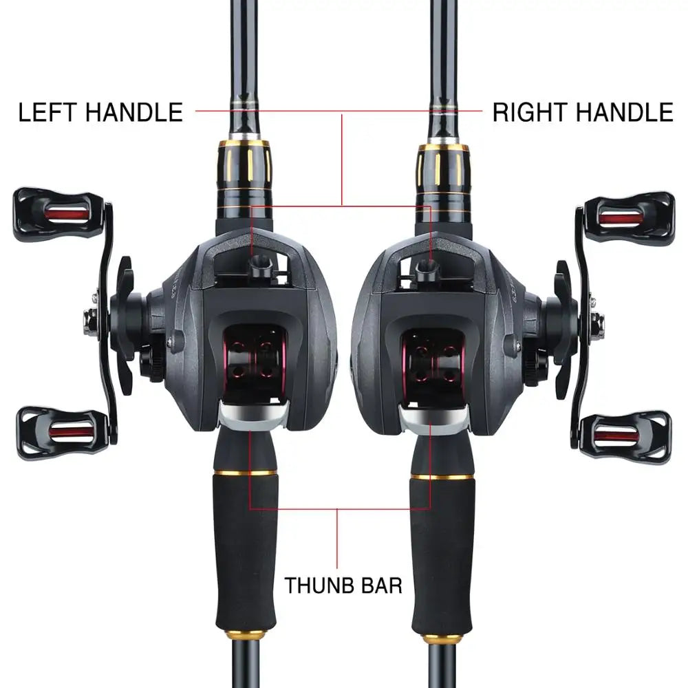 Sougayilang Carbon Fiber Fishing Rod and Reel Combos 4 Section Top Quality Casting Fishing Pole 12+1BB Reel Fishing Set