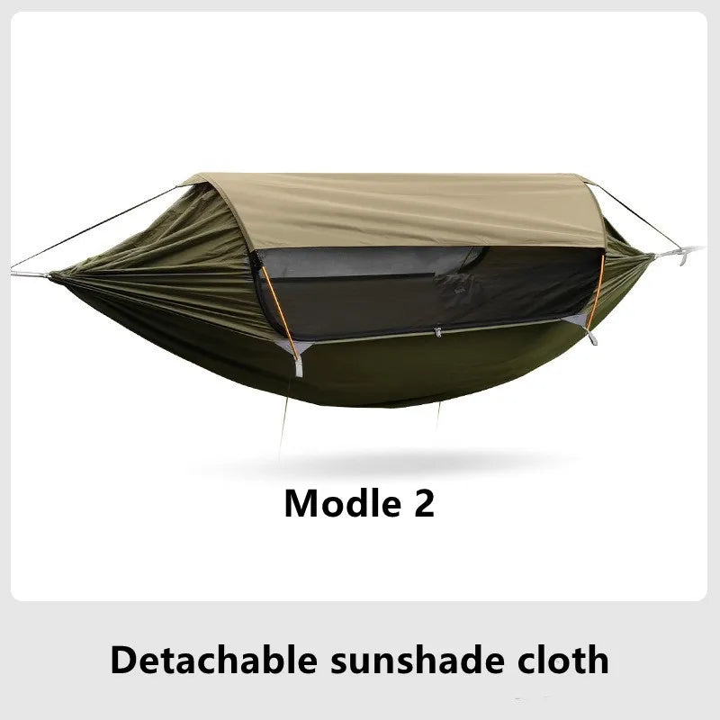 Model 2.0 Traveler hammock Outdoor anti roll and anti mosquito hammock Double person sunshade camping hammock with mosquito net