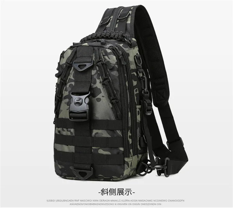 Outdoor Fishing Tackle Bag Waterproof Hiking Cycling Travel Backpack Shoulder Tactical Bag Chest Pack Fish Lures Tools Rucksack