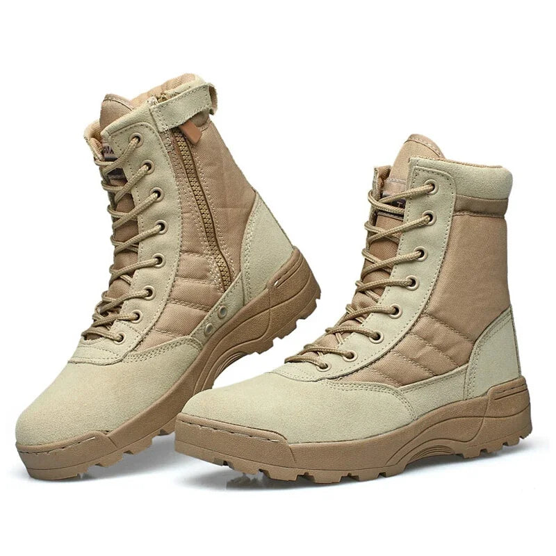 Men Desert Tactical Military Boots Mens Work Safty Shoes SWAT Army Boot Militares Tacticos Zapatos Ankle Combat Boots