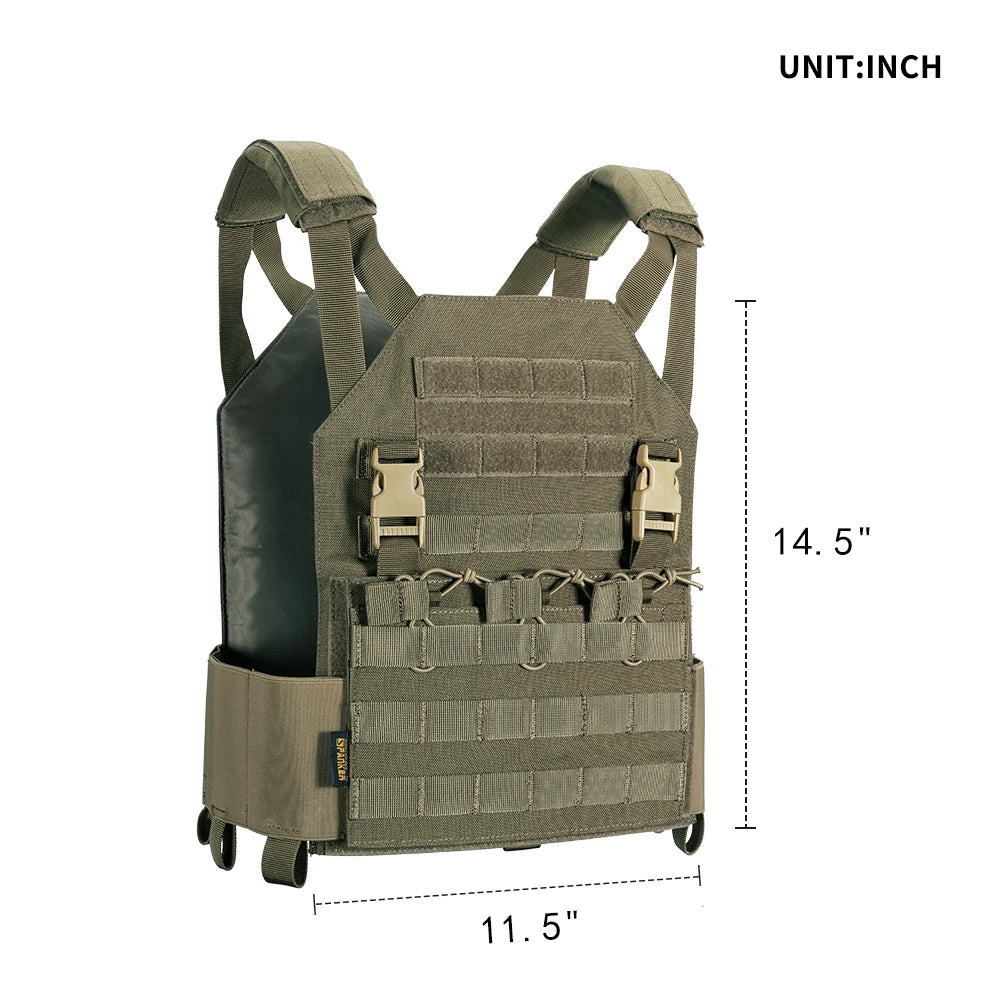 EXCELLENT ELITE SPANKER Outdoor Tactical Vests Modular Vest + M4 MOLLE  Board Plate Carrier Vests Hunting Jungle Combat Vest