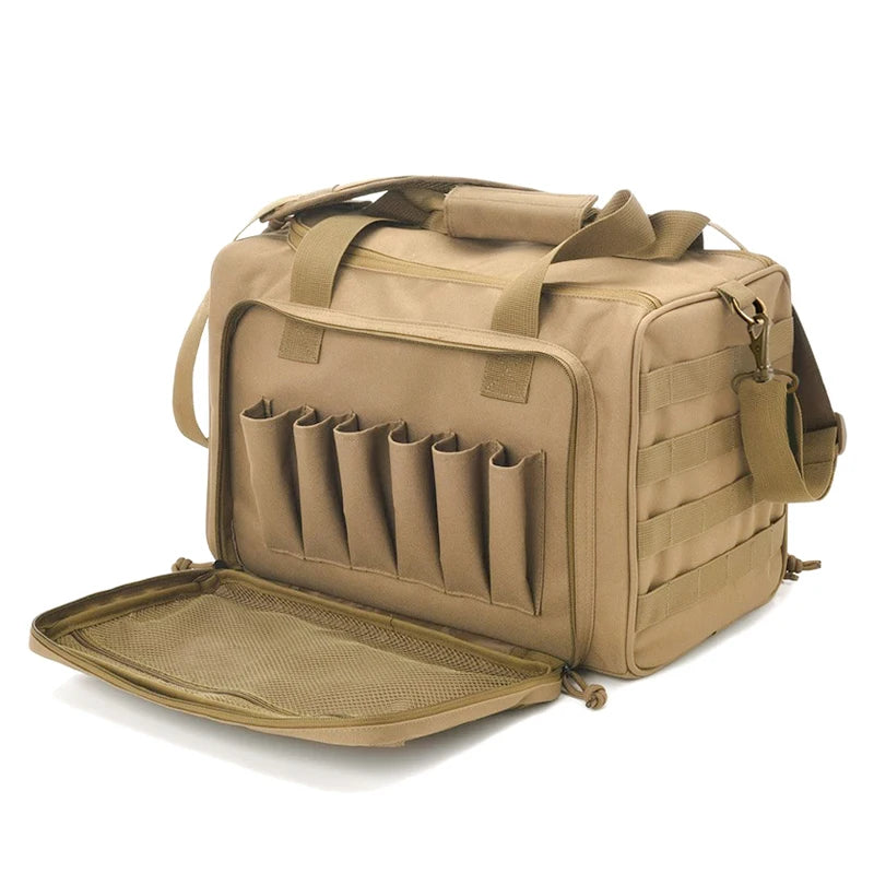 Tactical Range Bag Army Style Military Hunting Accessories Storage Pack Anti Slip Feet Magazine Case Extra Pockets for Shooting