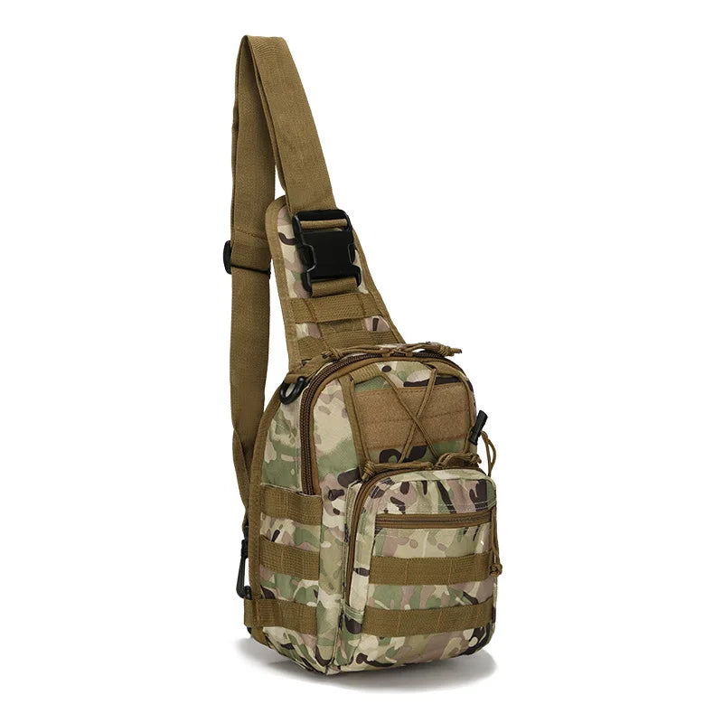 Outdoor Tactical Chest Bags Men's Small Chest Bag Cycling Shoulder Bag Army Camouflage Climbing Portable Messenger Bag 600D Wate