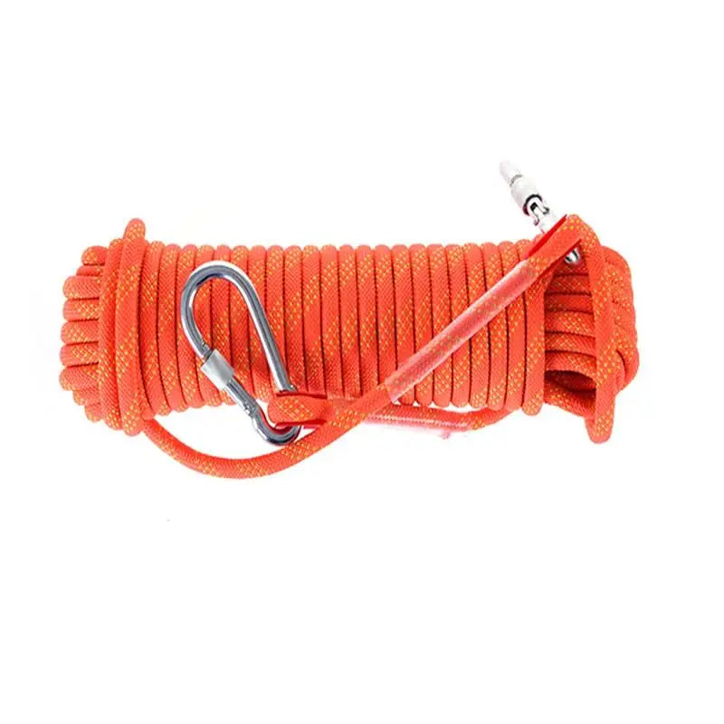 12mm Outdoor Climbing Rope with Hook 20m High Strength Climbing Safety Rope Camping Hiking Rescue Rope Emergency Survival Tool