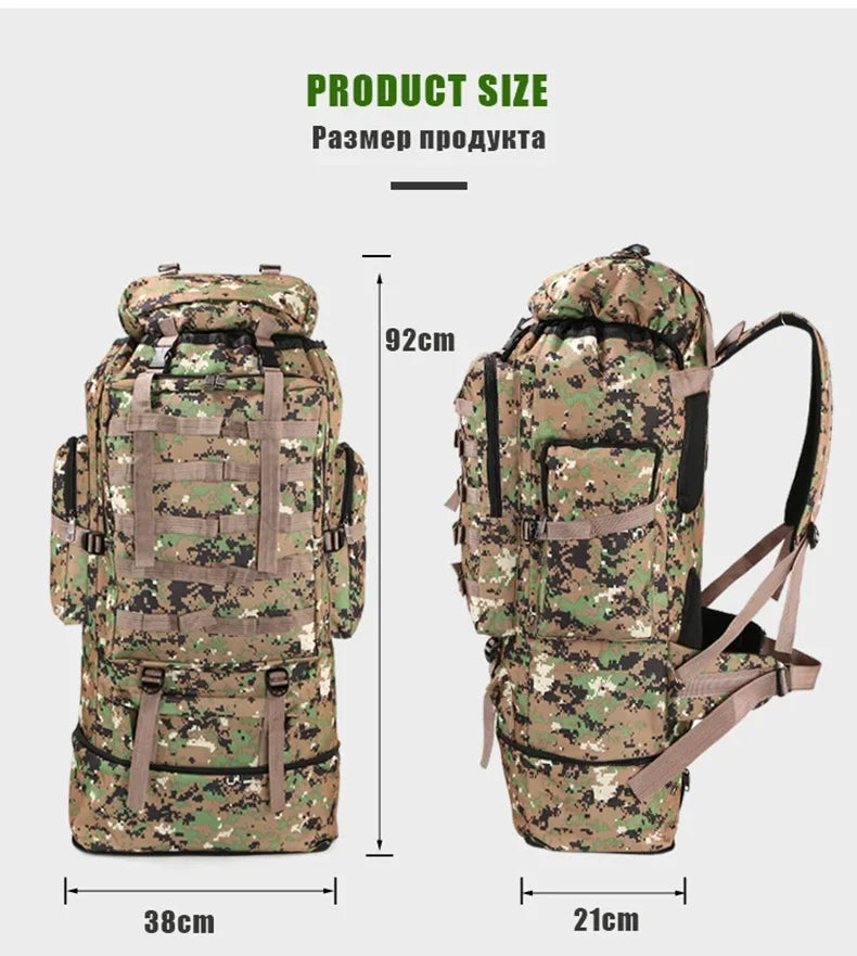 100L Tatical Backpack For Camping Hiking Travel Bags Large Capacity Molle Bag Backpacks Rucksack sac a dos homme