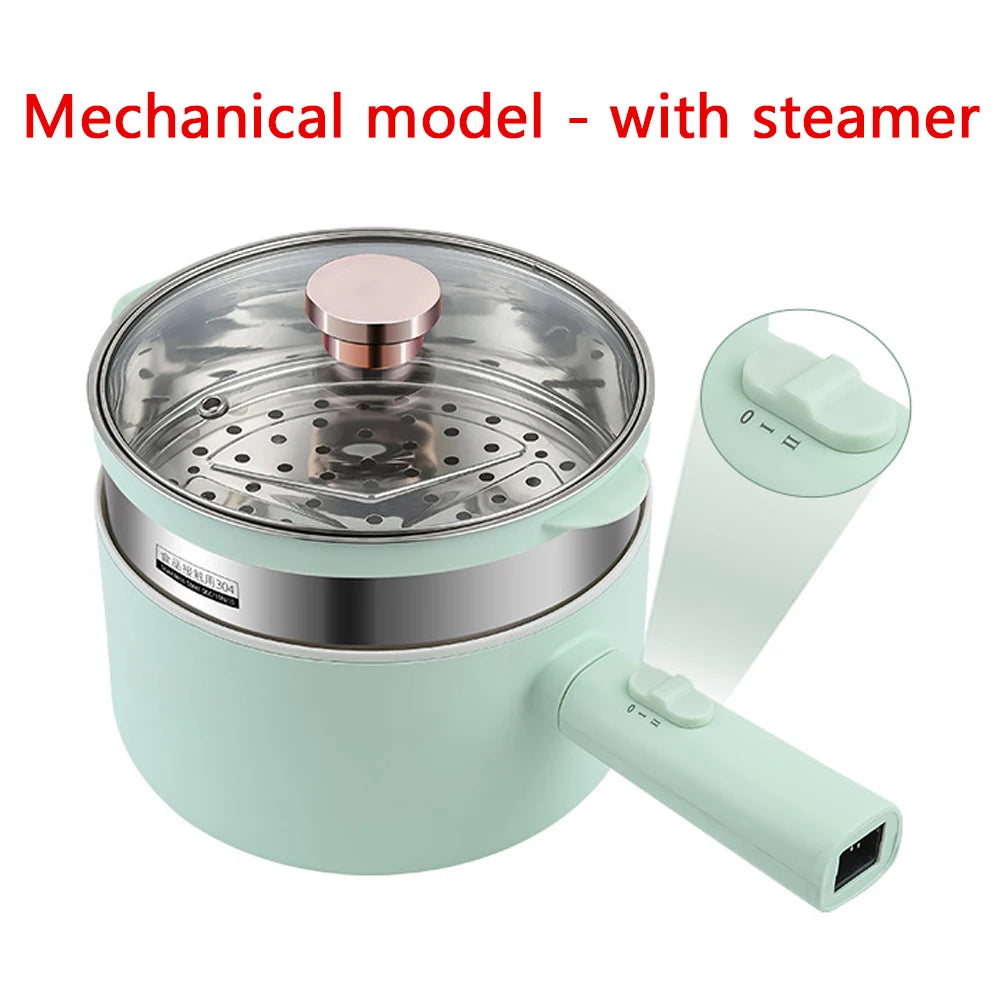 DMWD 1.8/2.5L Household Cooking Pot Electric Rice Cooker Mini Hot Pot Food Steamer Porridge Soup Pot Breakfast Maker Frying Pan