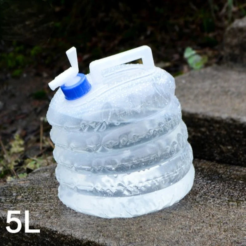 5L-15L Outdoor Collapsible Water Bag Camping Foldable Water Containers Drinking Multifunction Telescopic Storage Water Bottle