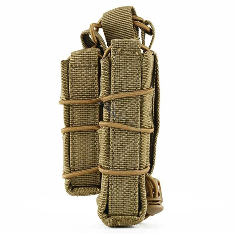 Tactical Molle Magazine Pouch Holder Open Top Single Double Rifle Pistol Mag Carrier for M4 M16 AK AR Glock M1911 9mm Mag Pouch