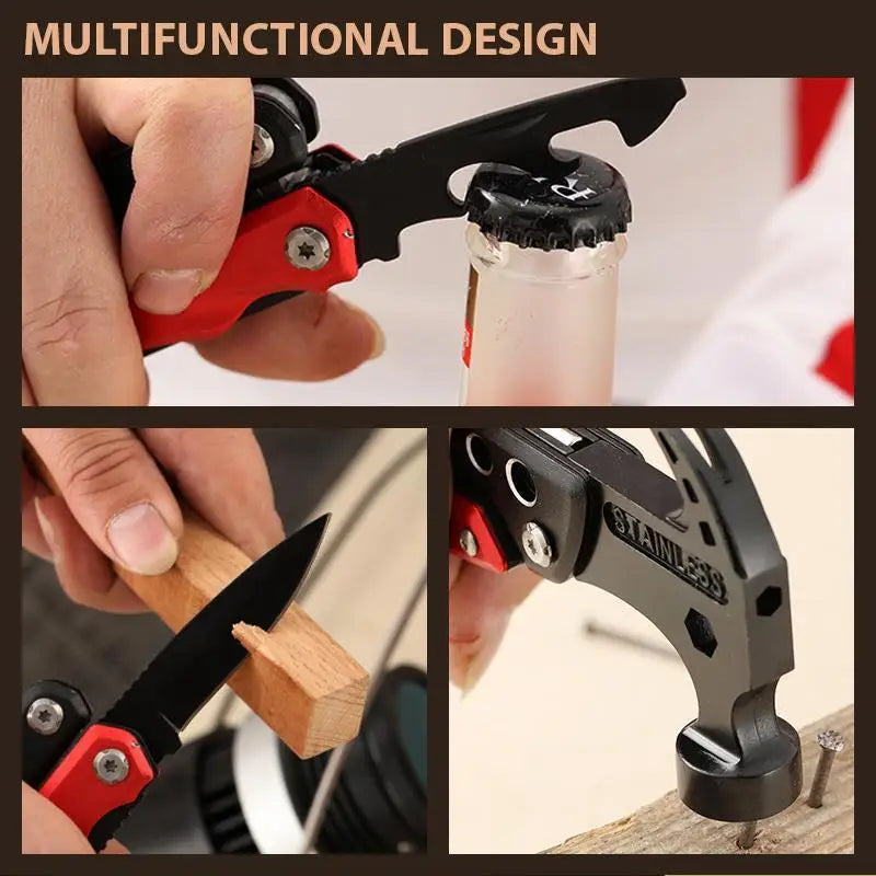 Multifunctional Pliers Multitool Claw Hammer Stainless Steel Tool With Nylon Sheath For Outdoor Survival Camping Hunting Hiking