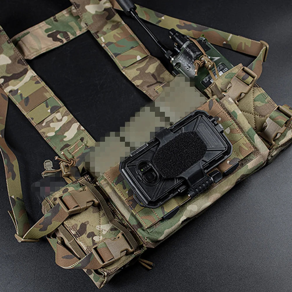 Tactical Vest Full MOLLE Panel Front Flap Micro Fight Chassis Hanging Panel For MK3 MK4 Chest Rig Hunting Vest