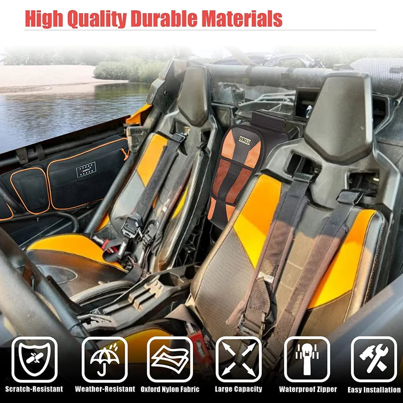 UTV X3 Maverick Side Storage Door Bag Front Upper Door Bags Knee Pad Car Organizer Fits For Can Am Maverick X3 XDS Turbo R