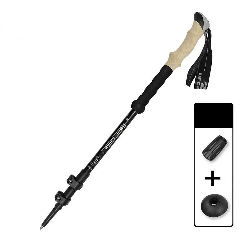 135CM Aluminum Outdoor Hiking Anti Shock Walking Sticks Telescopic Trekking Climbing Poles Ultralight Walking Canes