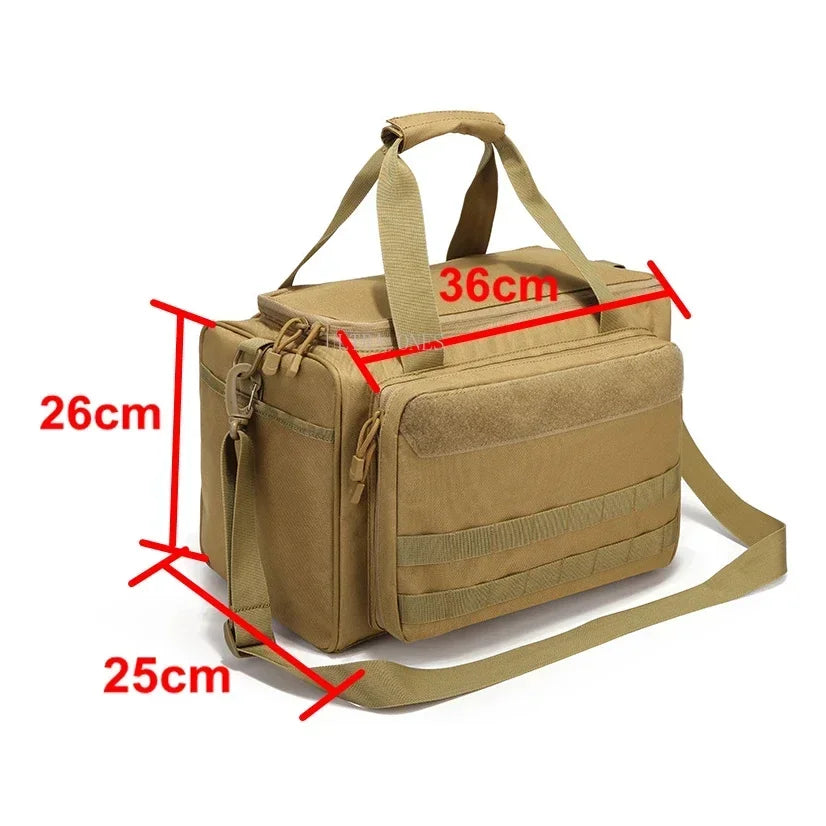 Tactical Range Bag Outdoor Hunting Training Shooting Molle Gun Bags Climbing Hiking Camping Large Capacity Handbag