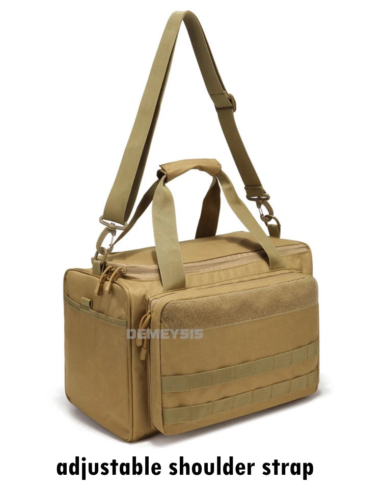 Tactical Range Bag Outdoor Hunting Training Shooting Molle Gun Bags Climbing Hiking Camping Large Capacity Handbag