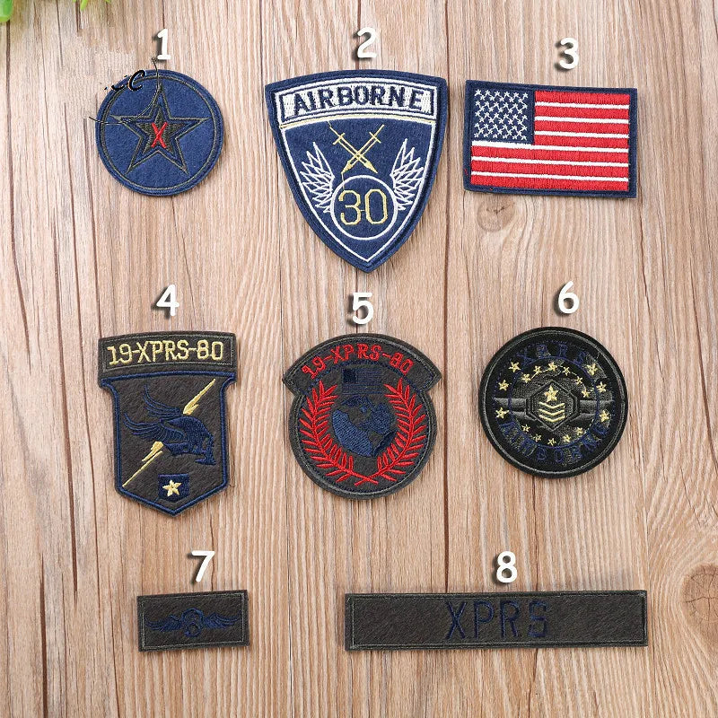 USA Flag Military Appliques Badges Cool National Embroidered Backpack Patches for Clothes Fashion DIY Stripe Stickers Applique