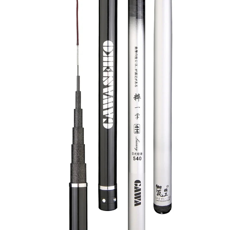 Super Light Hard Carbon Fiber Hand Fishing Pole Two Kinds of Hardness(1/9 and 2/8) Are Available Telescopic Fishing Rod 2.7M-10M