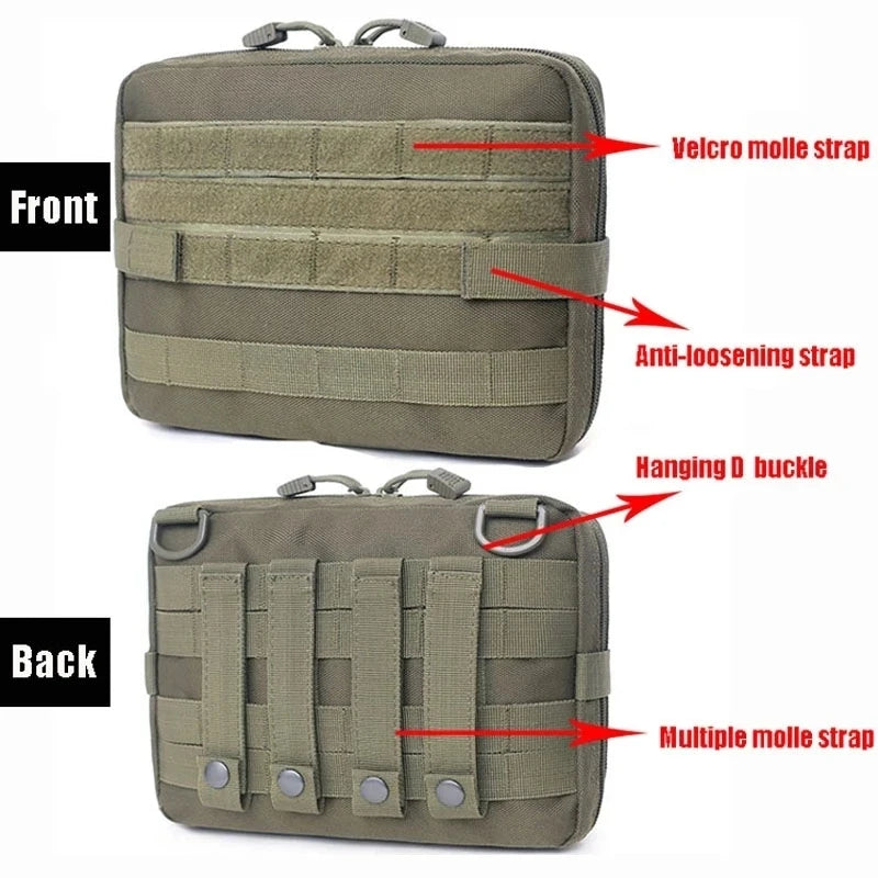 Military EDC Tactical Bag Waist Belt Pack Hunting Vest Emergency Tools Pack Outdoor Medical First Aid Kit Camping Survival Pouch