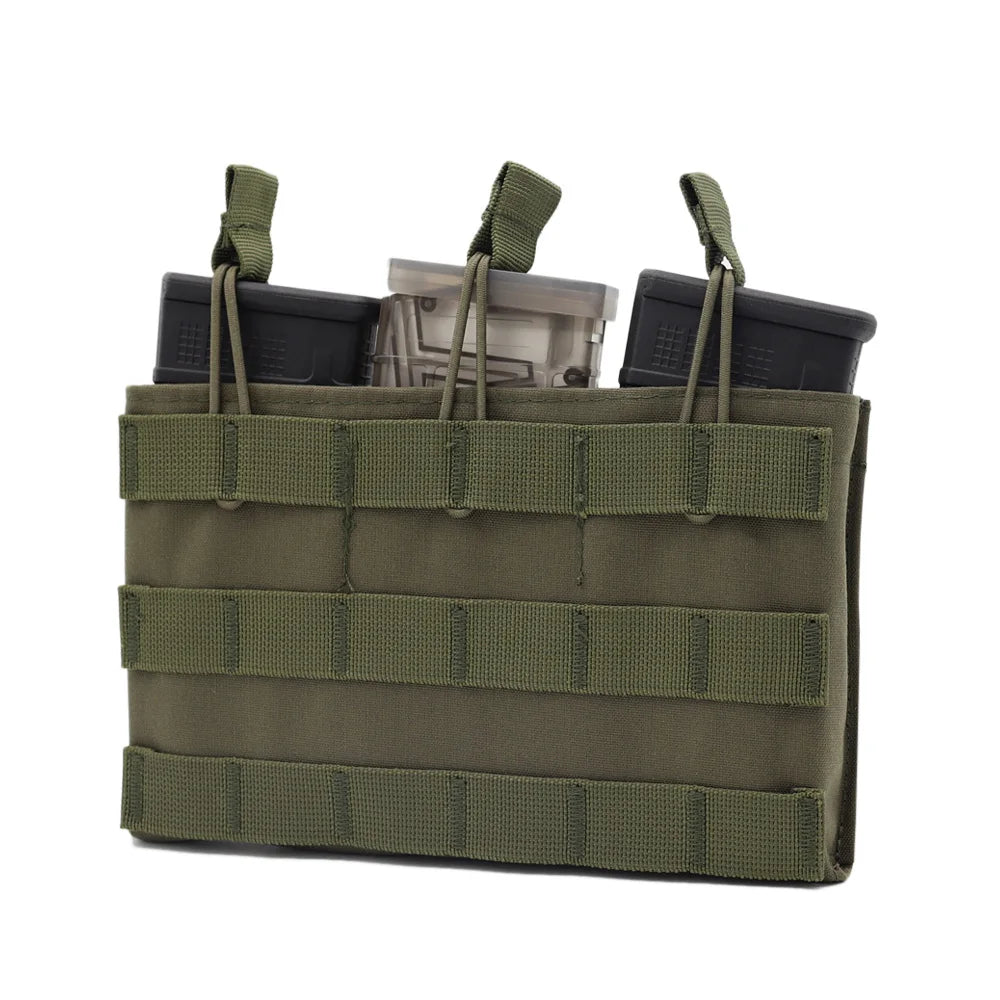 VULPO Tactical Molle Triple Magazine Pouch 5.56 M4 Open-Top Mag Pouch Military Airsoft Hunting Gear